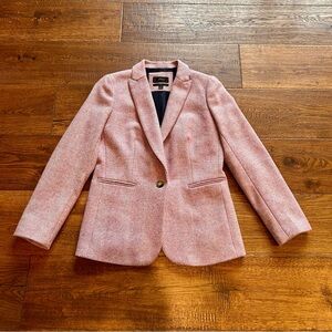 J. Crew Herringbone Parke Blazer in Soft Pink
